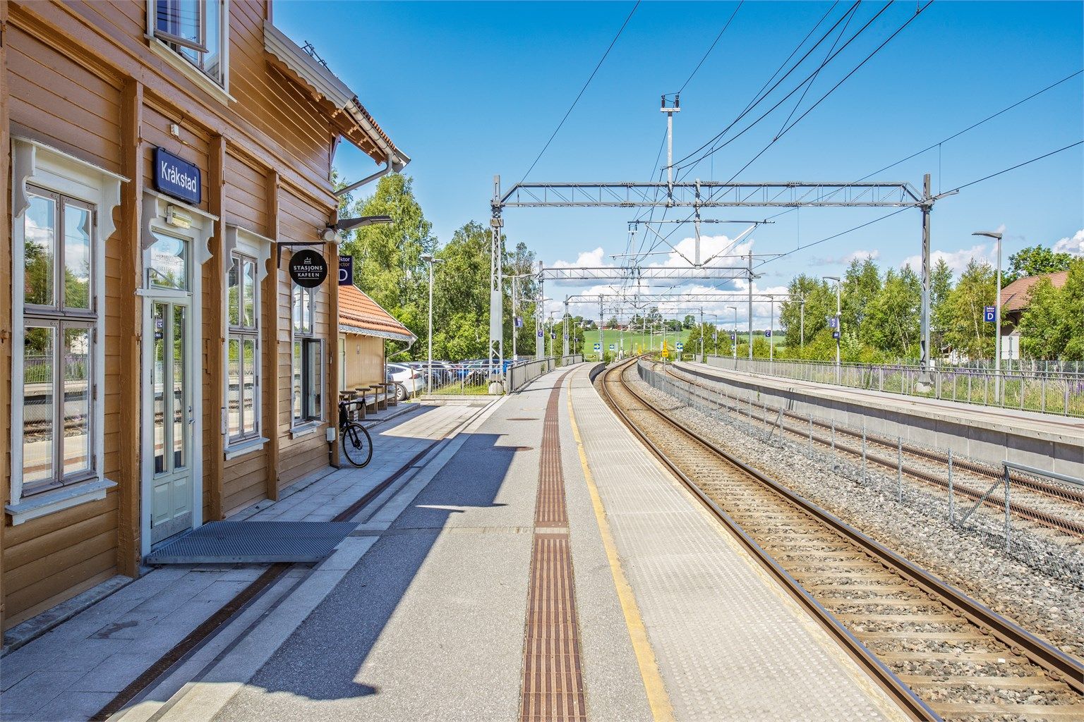 Kråkstad stasjon i kort avstand fra boligen