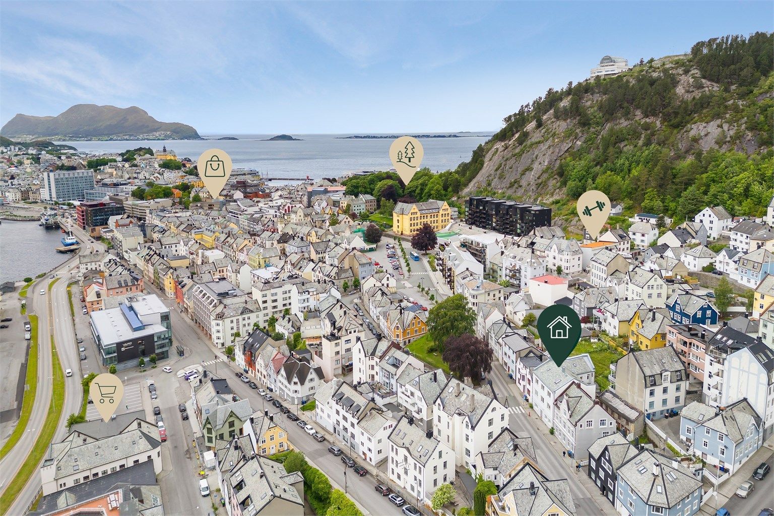 Man spaserer enkelt til Kiwi Sundgata med treningssenter like ved. Kort veg til byparken og Bybadet og sentrum forøvrig