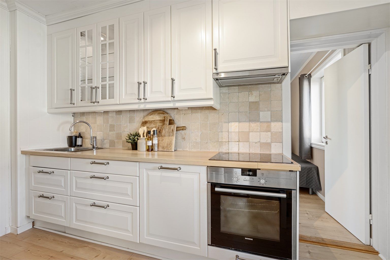 Klassiske detaljer møter praktiske løsninger. 