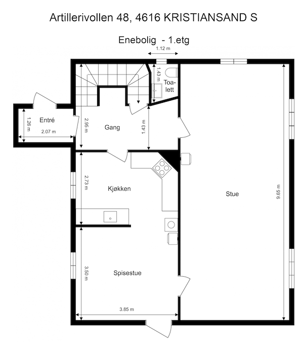 1.Etasje 2D plantegning 