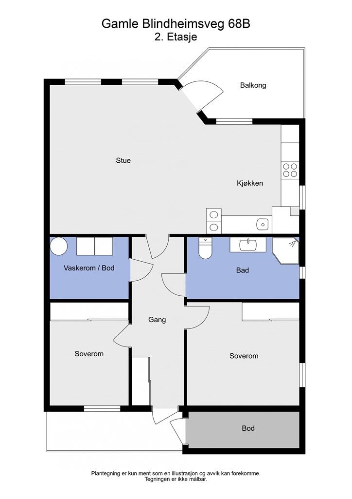 2 D plantegning 2. etasje