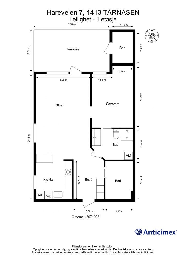 Vi starter med plantegningen slik at du får orientert deg i boligen! 