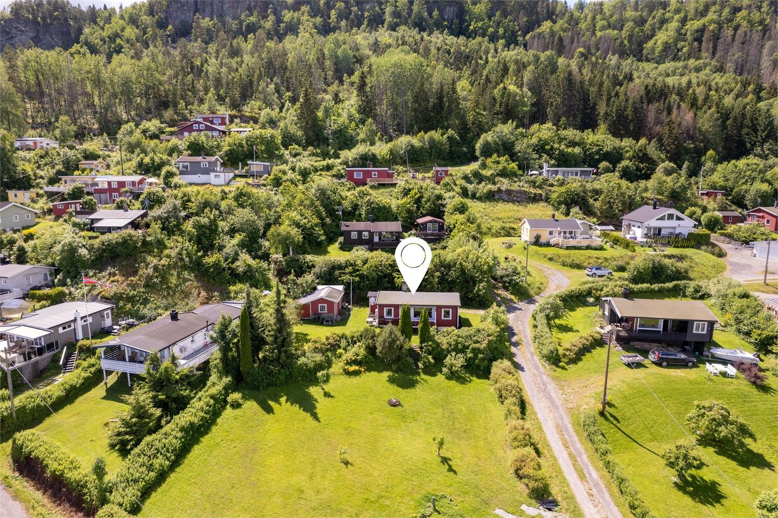 Hyggelig hytte med en flott beliggenhet i et rolig hyttefelt