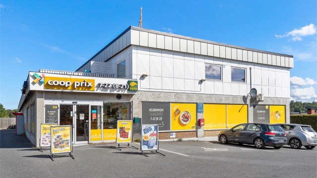 Coop Prix ligger rett utenfor døren for en enkel handel i hverdagen.