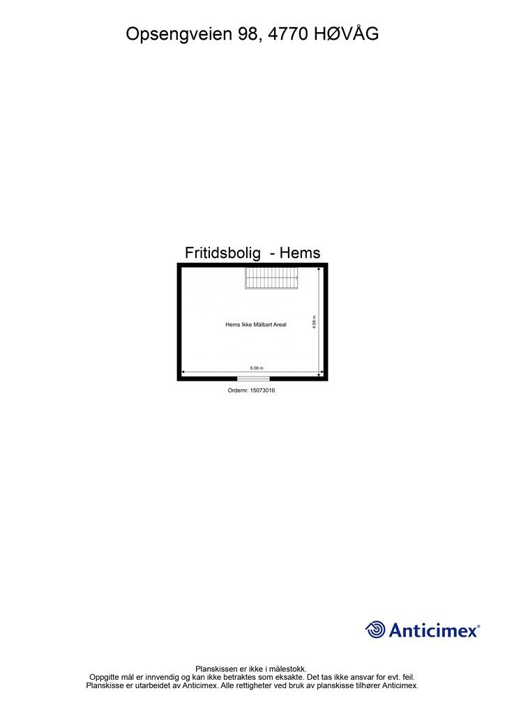 Plantegning loftetasje - Hems 