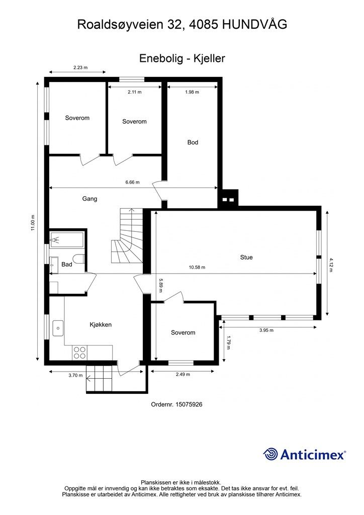 Plantegning kjeller.