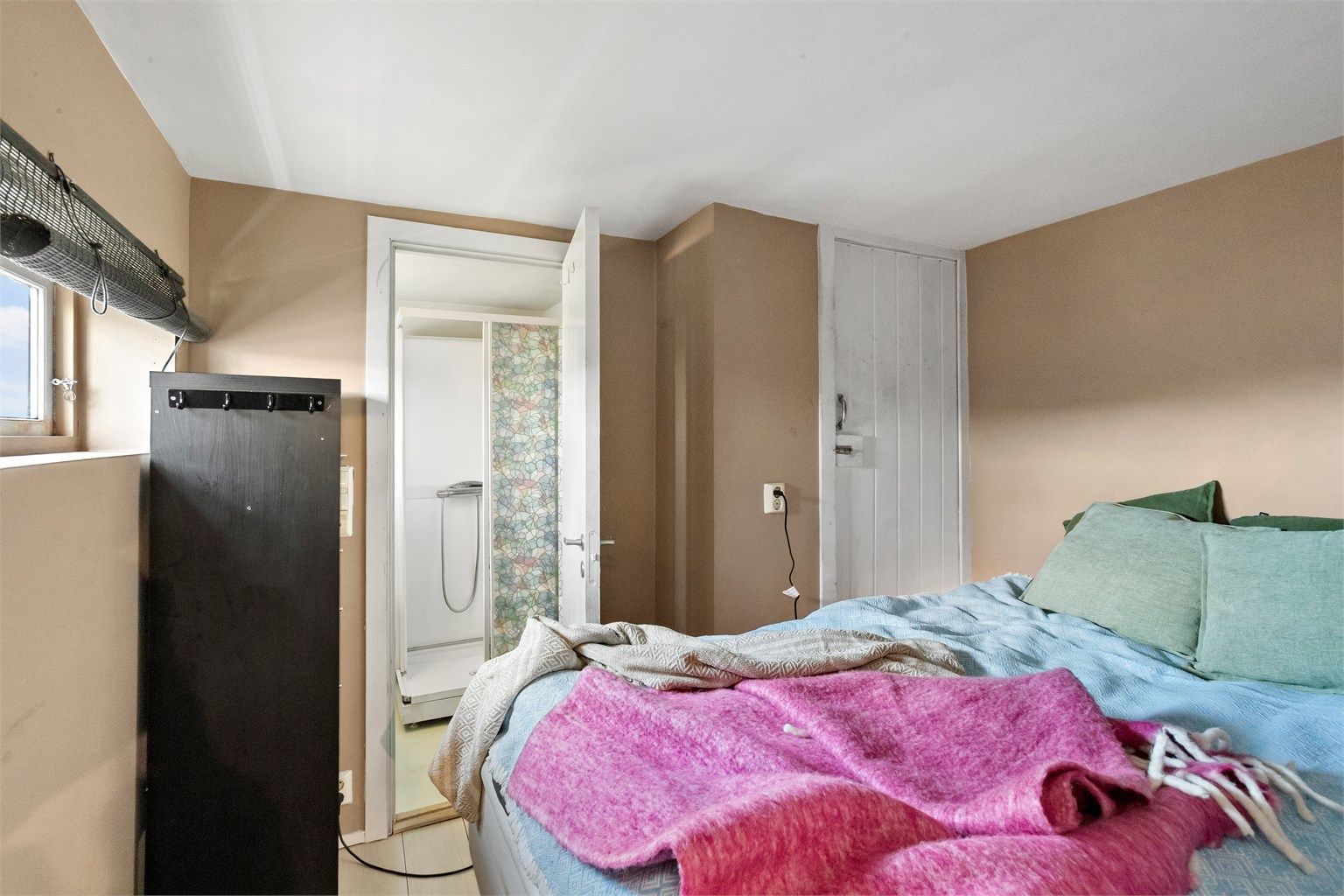 Innredet rom som i dag benyttes som soveplass. 