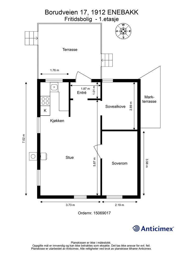Plantegning fritidsbolig 