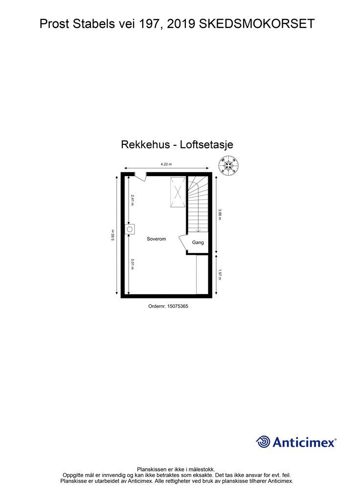 Plantegning- Loftsetasje.