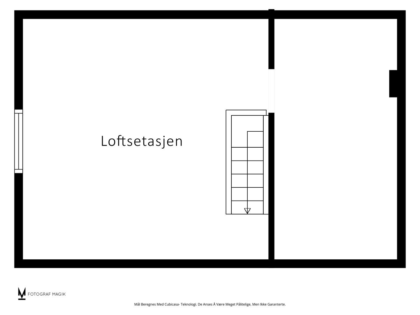 Loft. (Ikke godkjent til varig opphold)