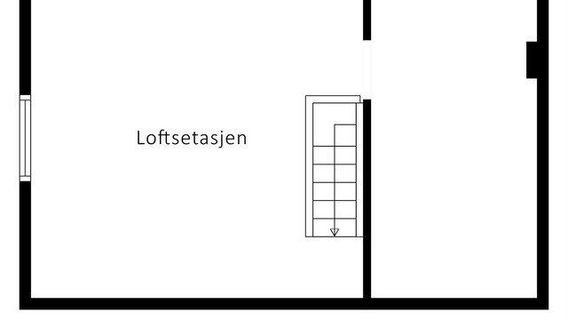 Loft. (Ikke godkjent til varig opphold)