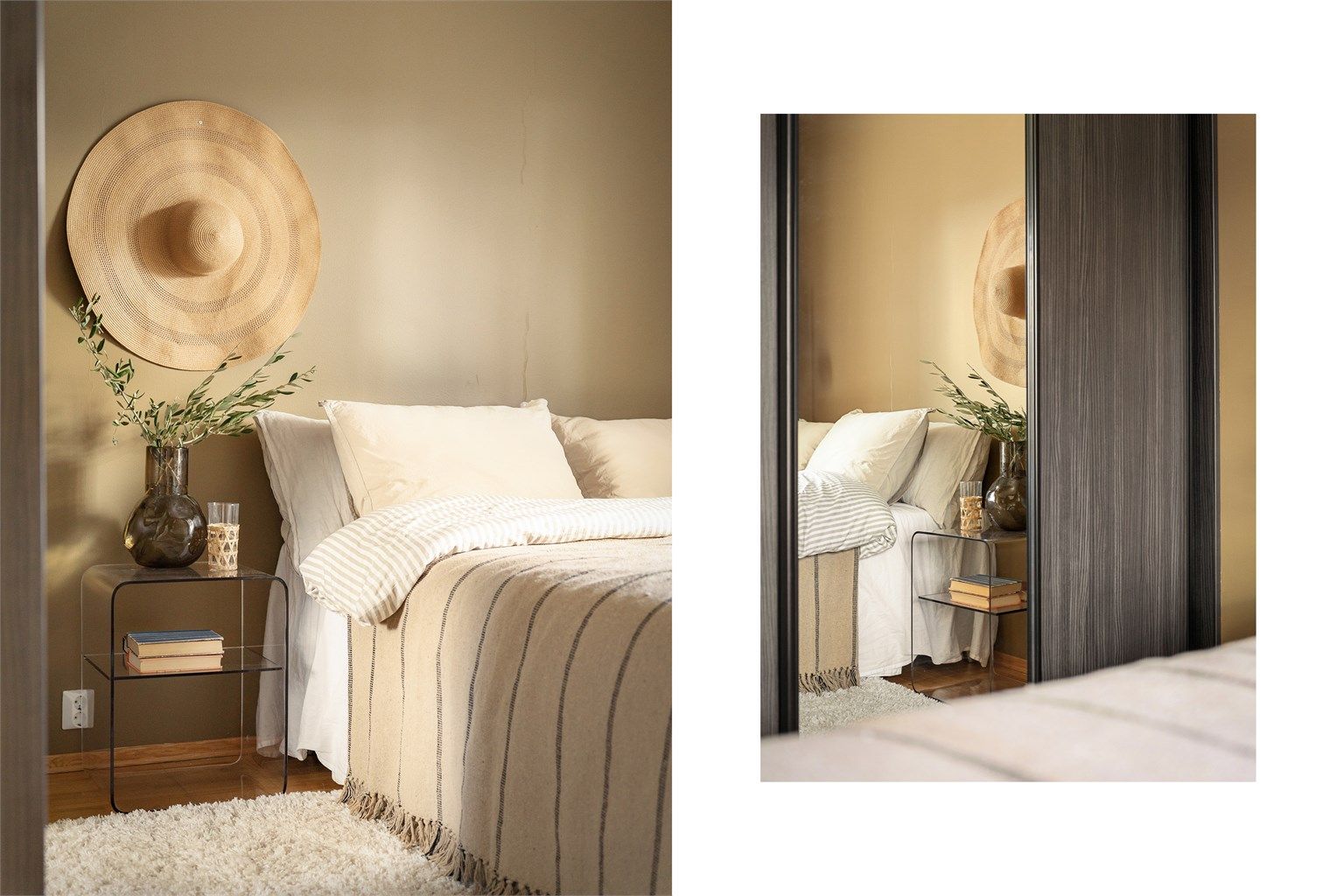 Gjennomtenkte material- og fargevalg skaper en rolig og behagelig atmosfære.