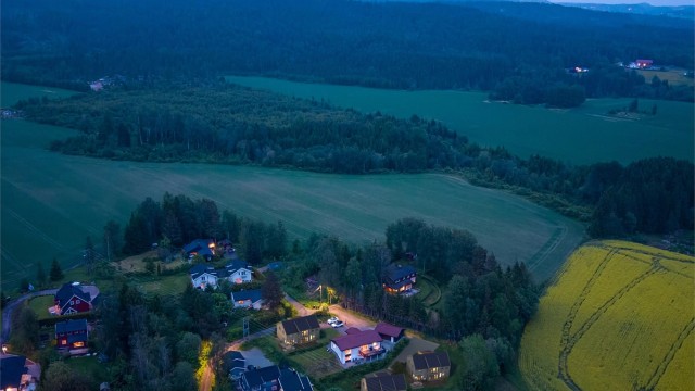 Her er planlagte boliger, på nabotomter, tegnet inn slik de er byggemeldte. Avvik kan forekomme