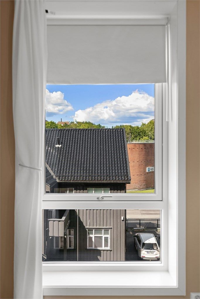 Utsikt fra soveromsvinduet.