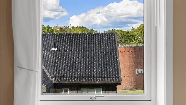 Utsikt fra soveromsvinduet.