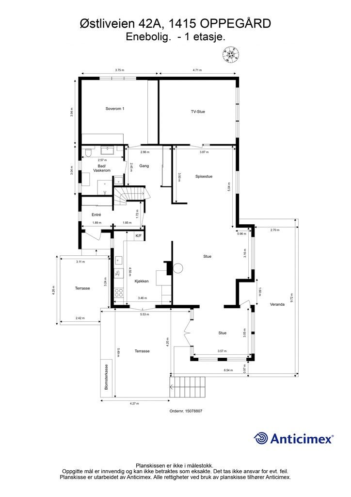 Plantegning - 1 etasje 