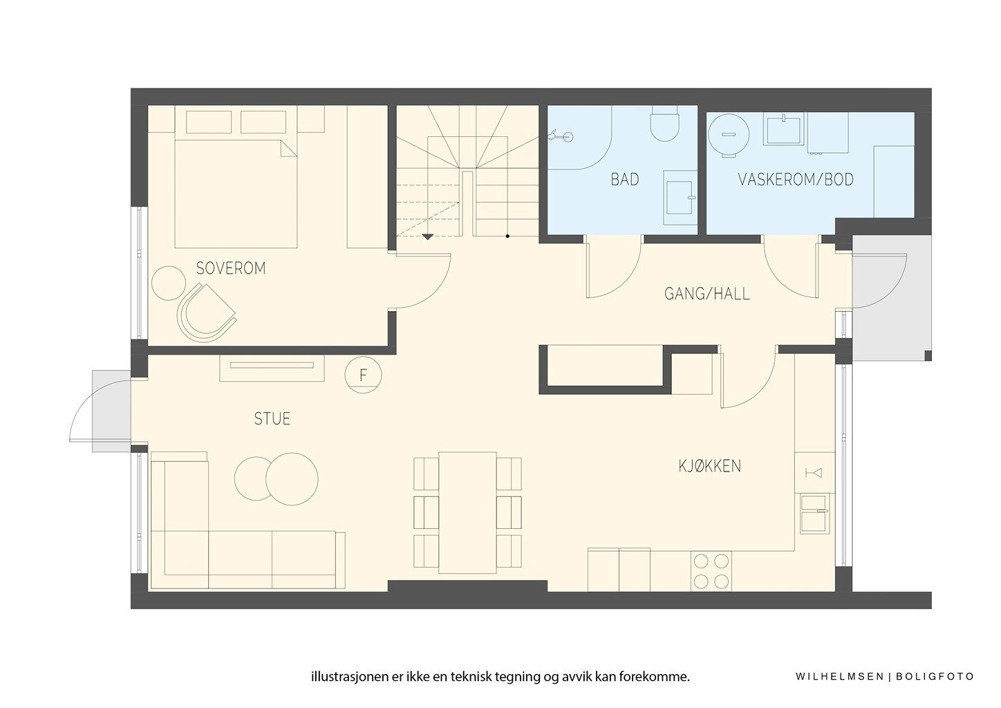- Plantegning 1. etasje -