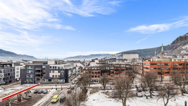 Utsikt fra balkongen.