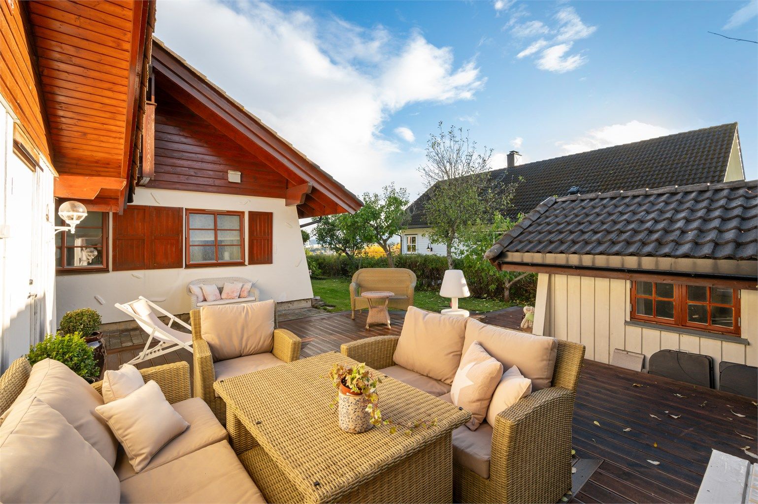 Terrassene måler til sammen hele 80 kvm.