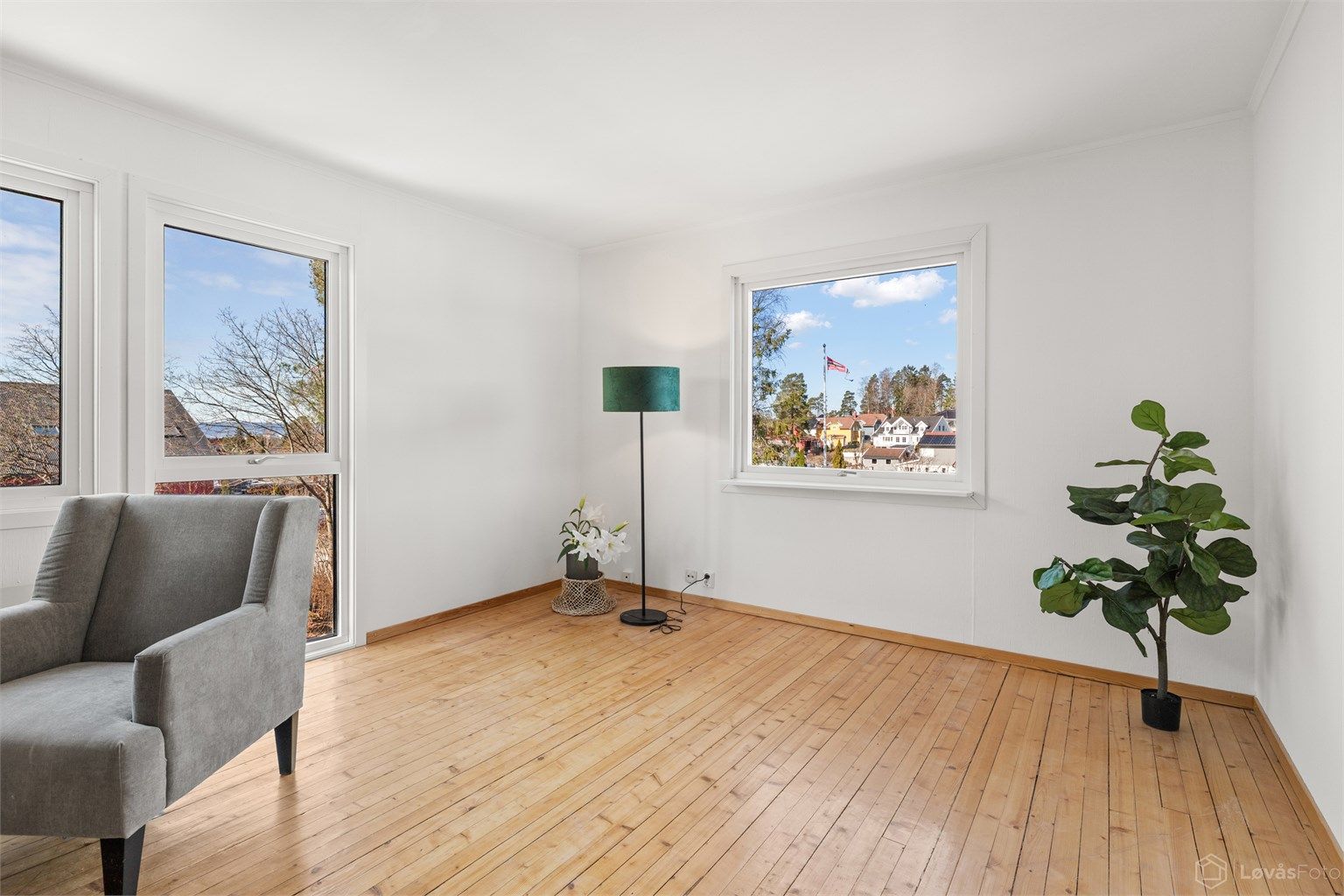 Hyggelig utsyn fra rommet