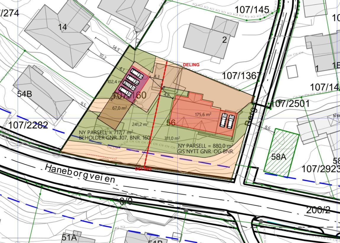 Eiendommen selges samlet og består av hele eiendommen. 