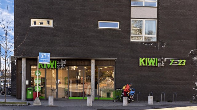 Kiwi er ikke mange meterne unna boligen
