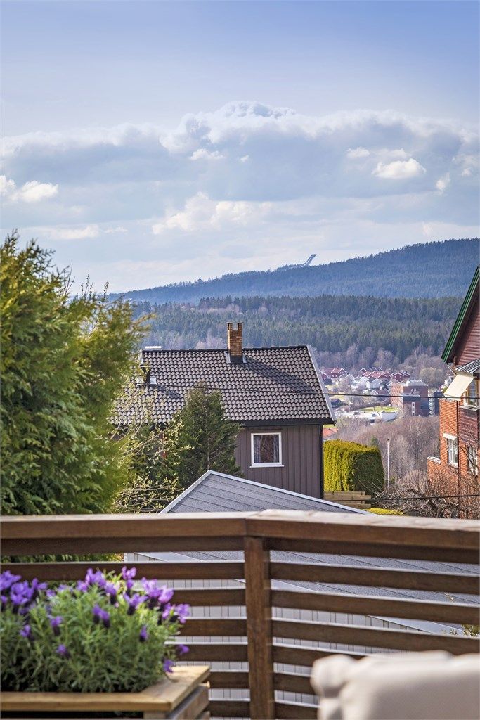 Vidstrakt utsikt fra terrassen