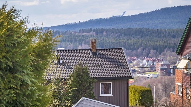 Vidstrakt utsikt fra terrassen