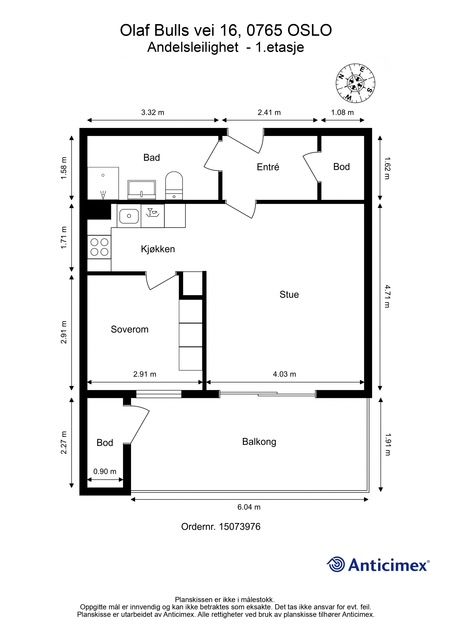Plantegning, 1. etasje.