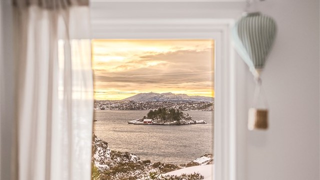 - Nydelig utsikt selv fra det minste soverommet. -