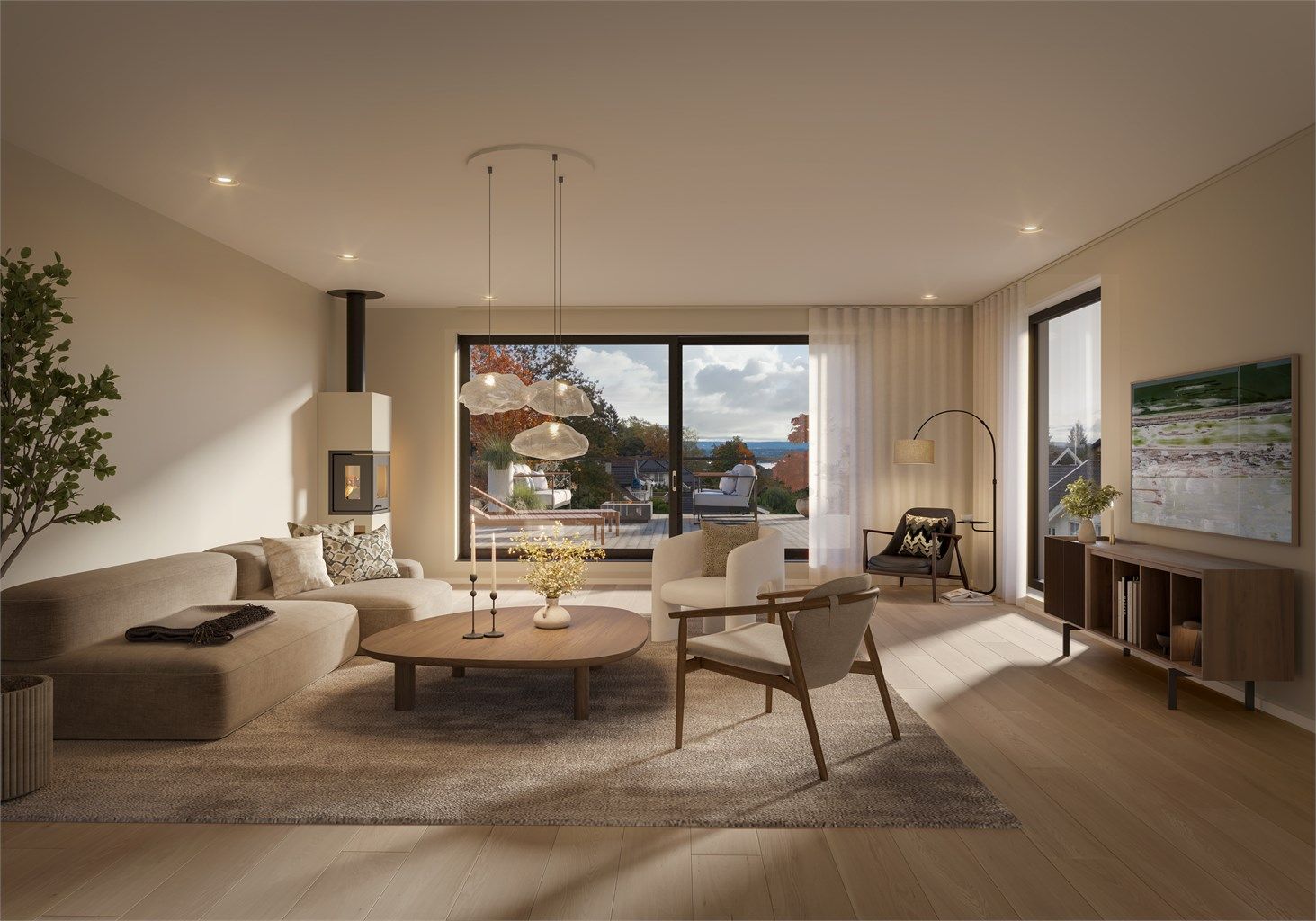 Boligene vil få en høy standard og moderne utrykk - illustrasjon, endringer vil forekomme