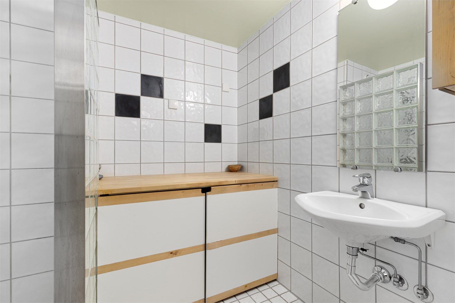 Opplegg for vaskemaskin på badet