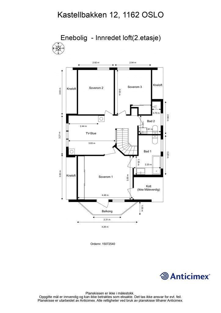 Plantegning - 2. etasje