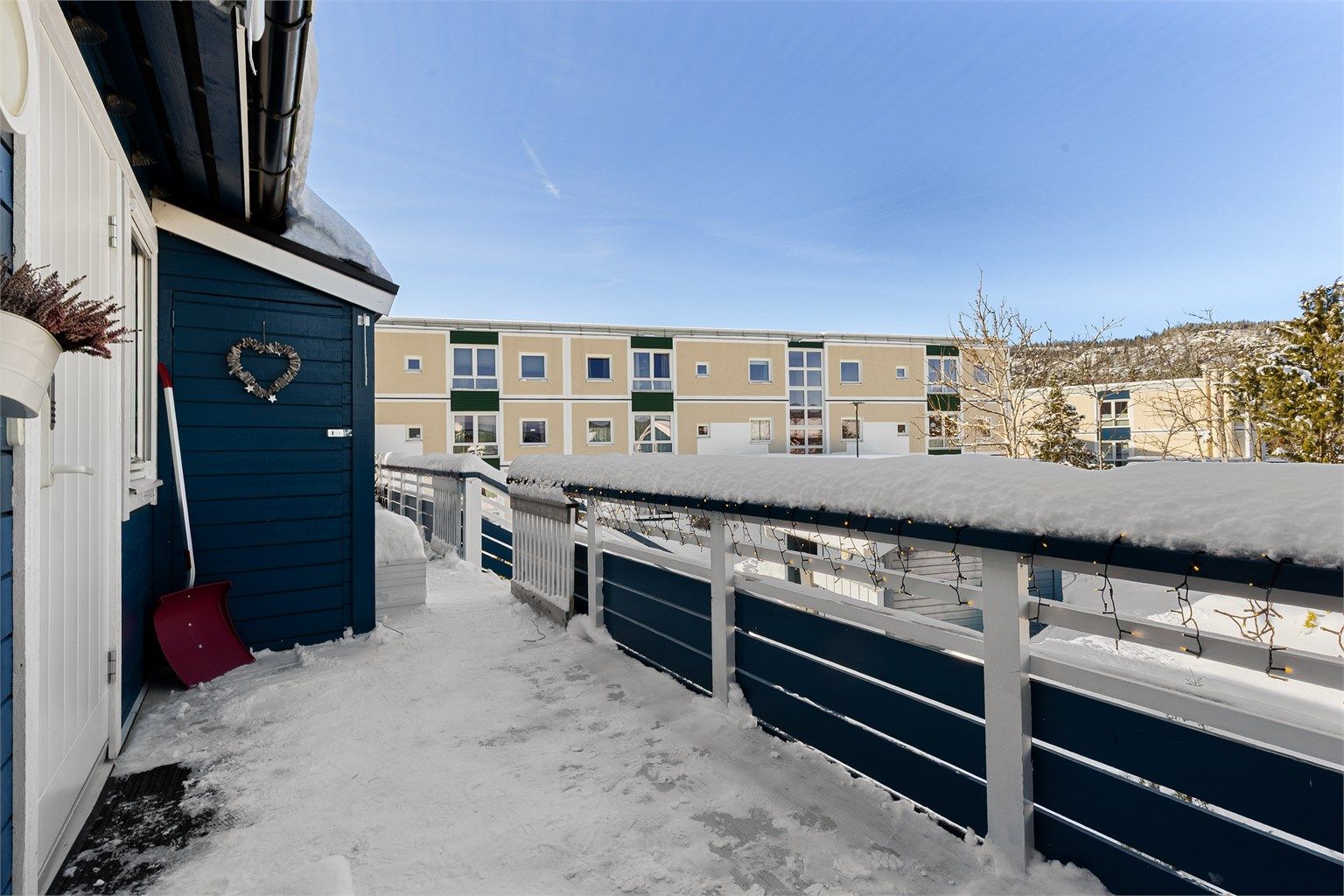 Gode solforhold på begge balkongene