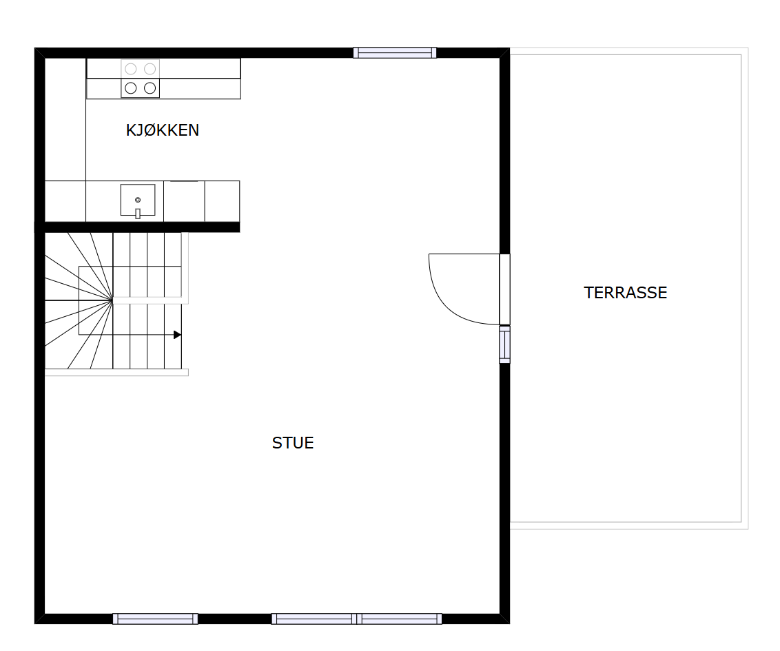 Veiledende planskisse 2. etasje.