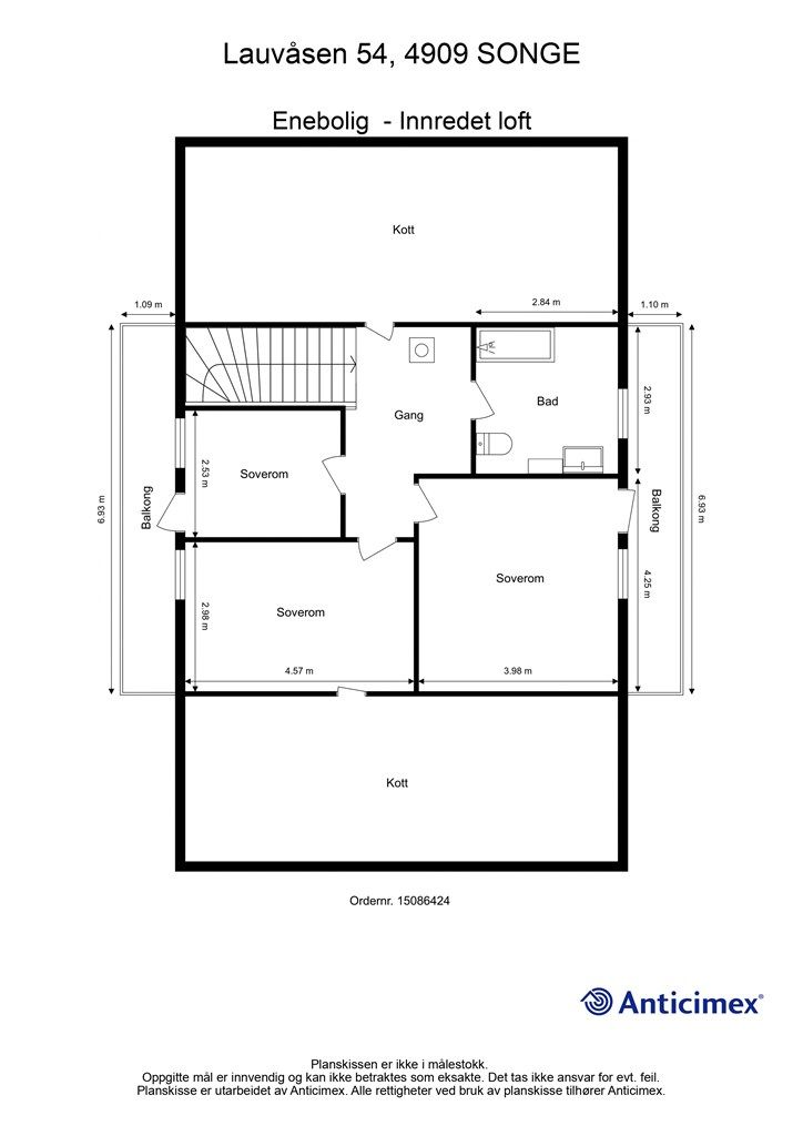 Plantegning loftsetasje