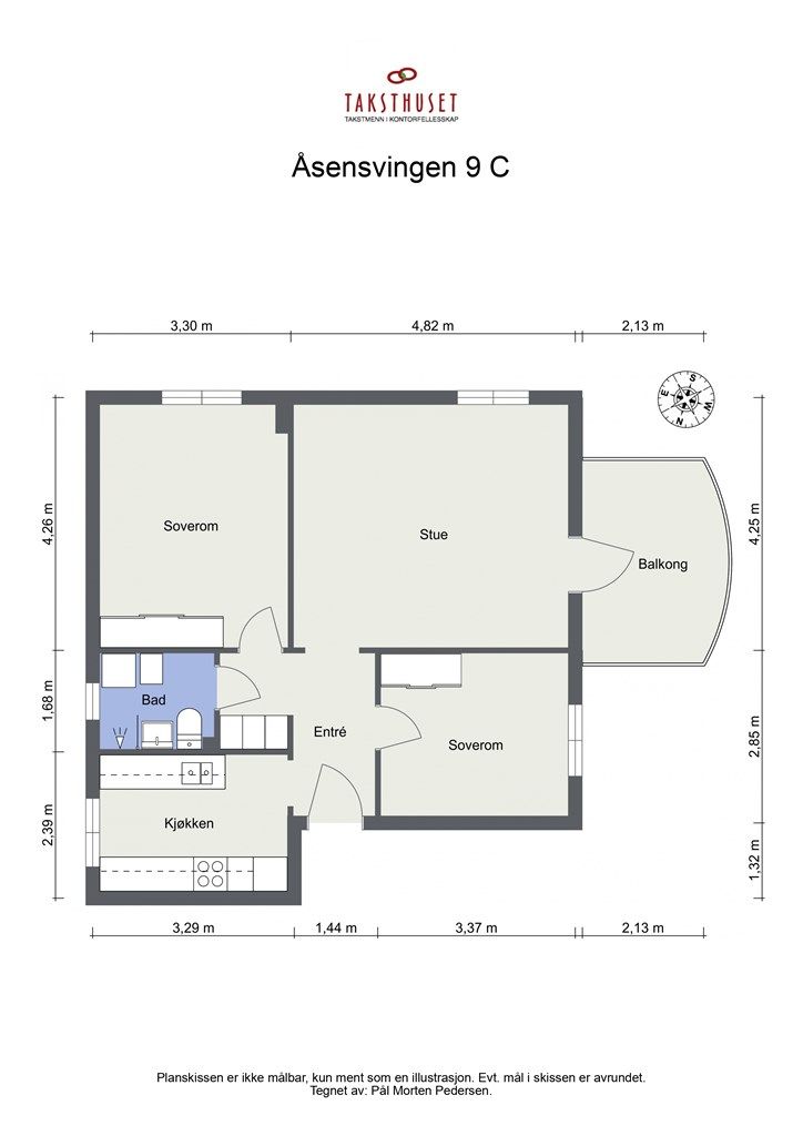 Plantegning Åsensvingen 9C
