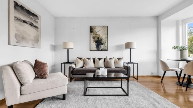 Plass til en stor sofagruppe.