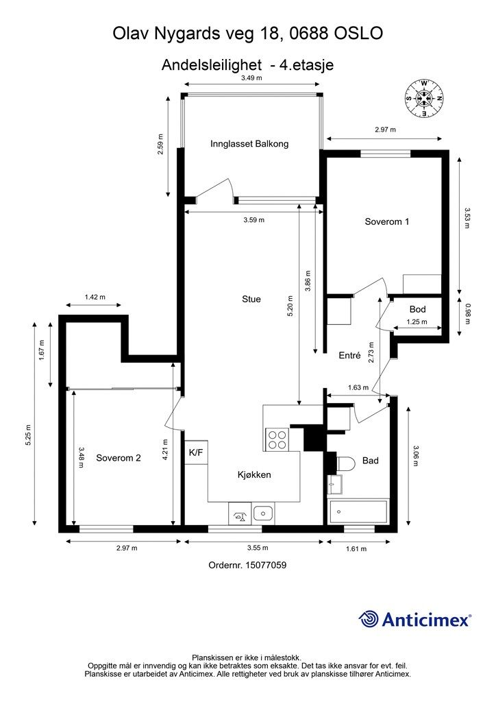 Plantegning - 4.etasje