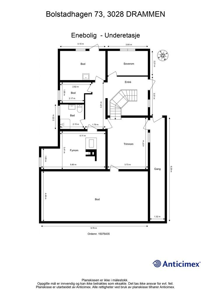 Plantegning - Underetasje