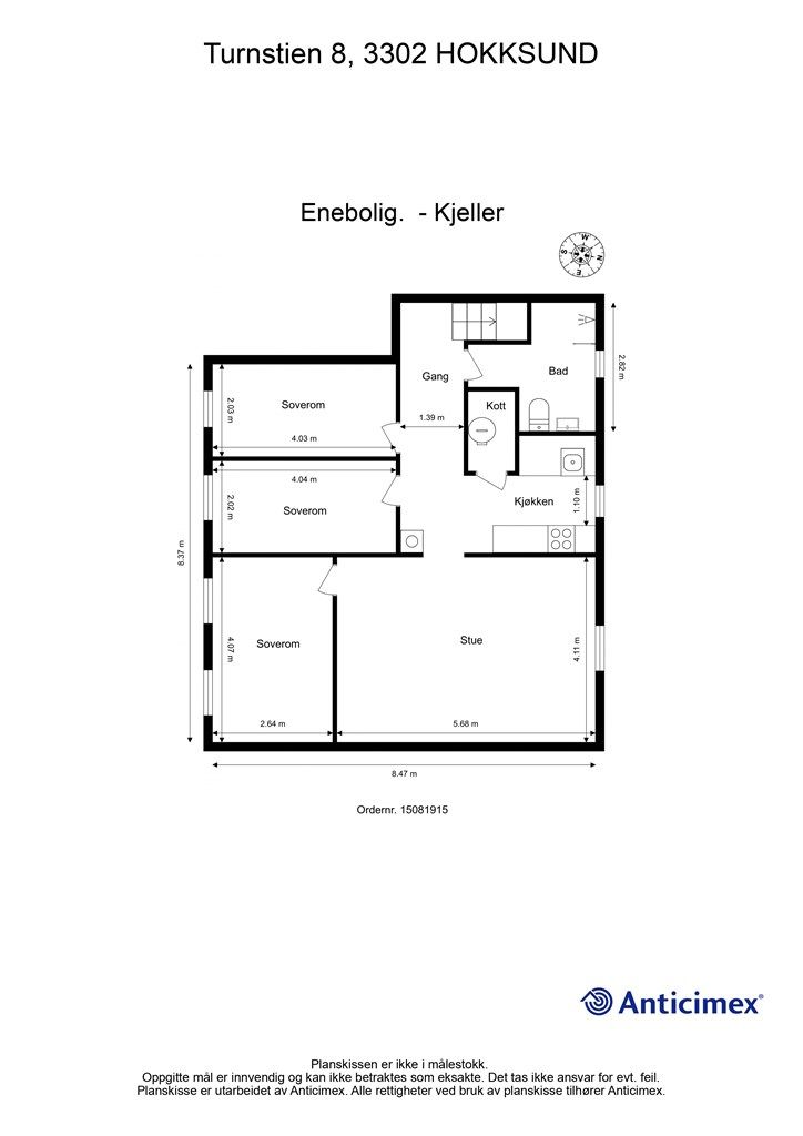 Plantegning kjeller
