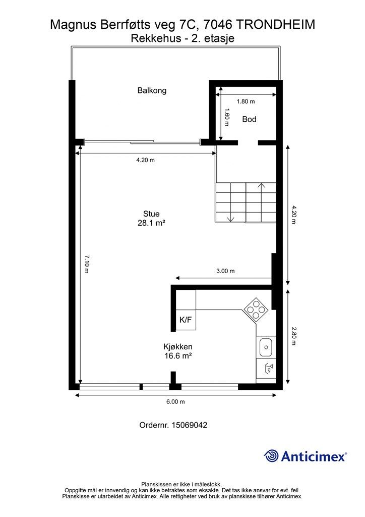 Planskisse 2. etasje. 