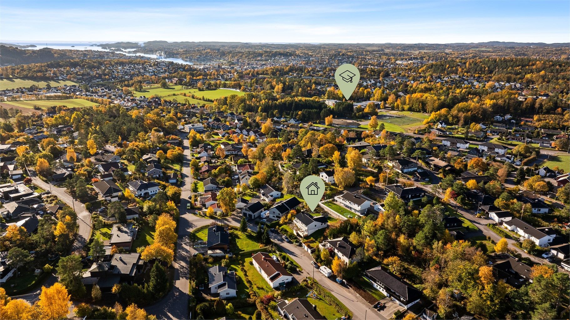 Fra Hasleåsen er det kun få minutters gåtur til Bredablikk ungdomsskole.