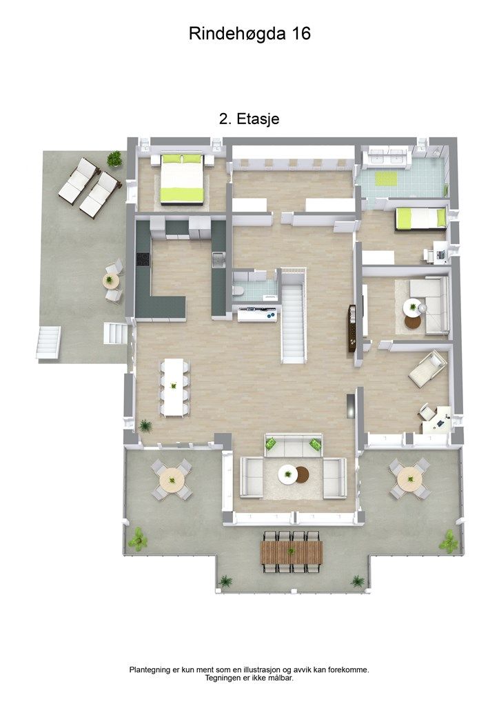 3 D planegning 2. etasje