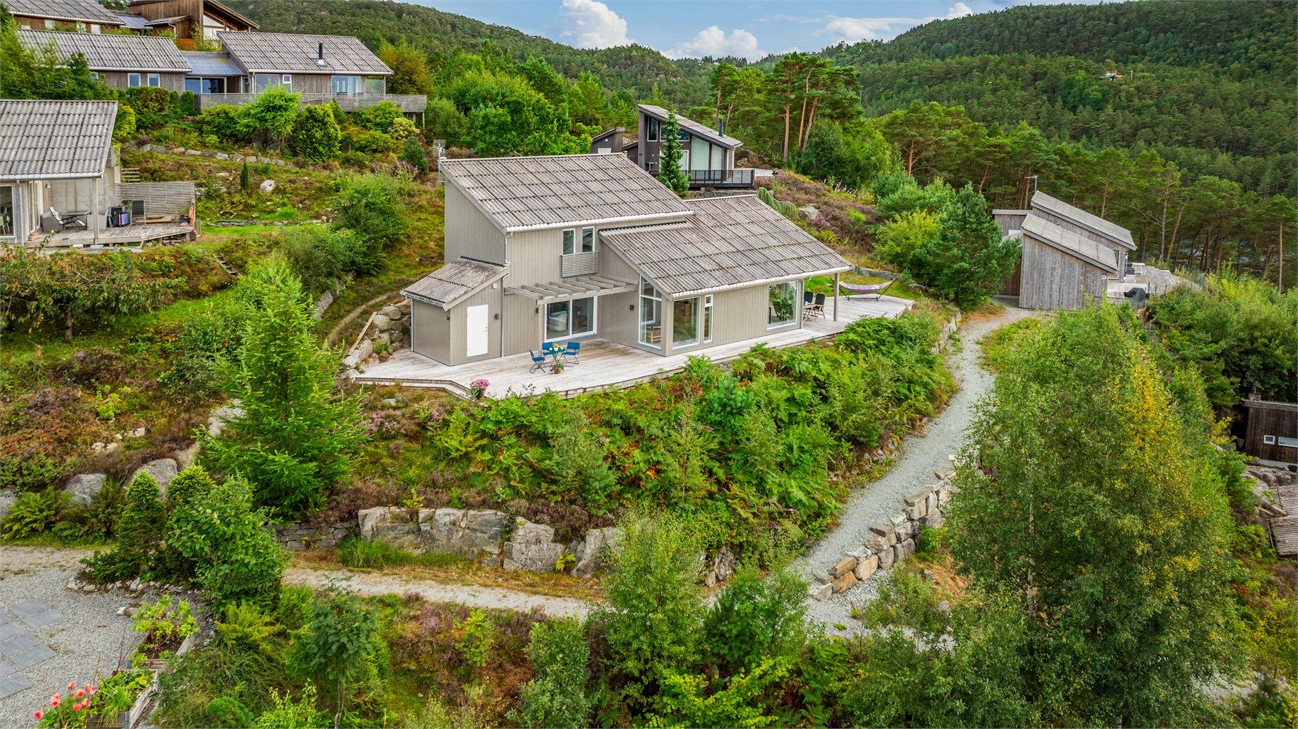 Flott naturtomt. Enkel adkomst fra parkeringsplass. 