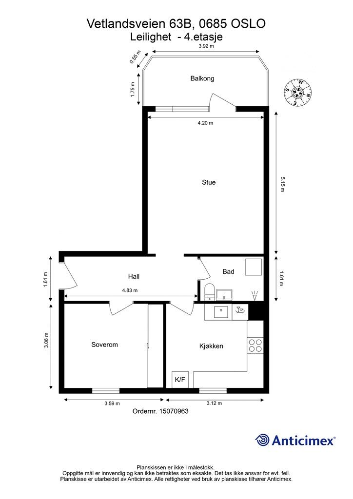 Plantegning, 4. etasje.