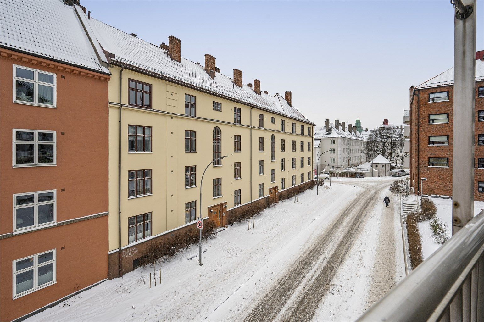 Utsikt ut mot Konghellegata.
