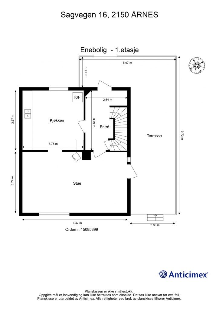 Plantegning - 1. Etasje.