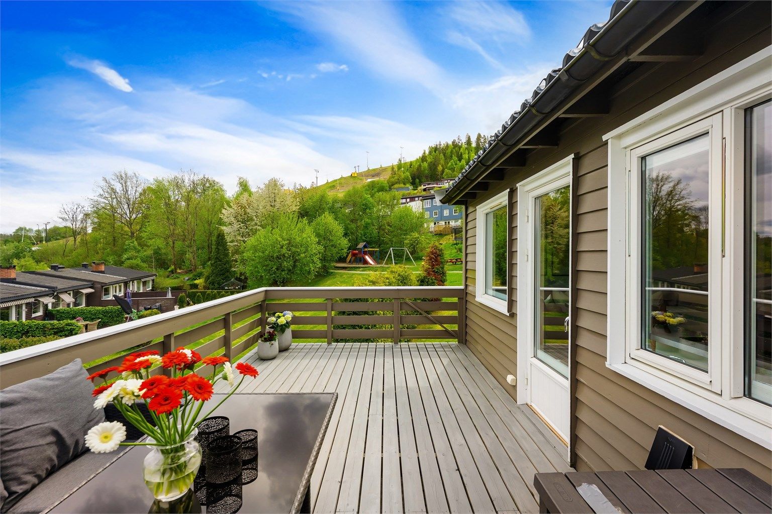 Verandaen er på ca. 30 kvm