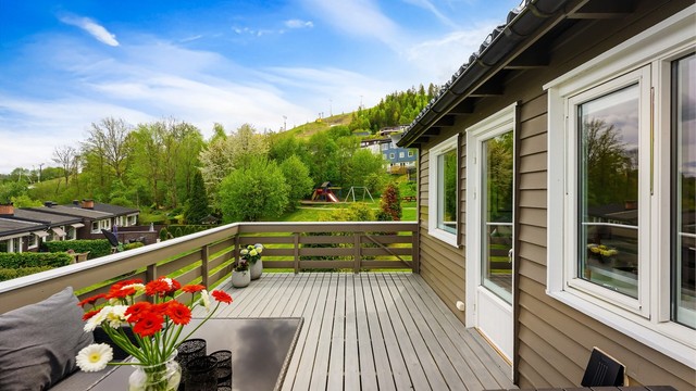 Verandaen er på ca. 30 kvm